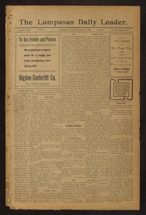 The Lampasas Daily Leader. (Lampasas, Tex.), Vol. 7, No. 2113, Ed. 1 Saturday, December 31, 1910