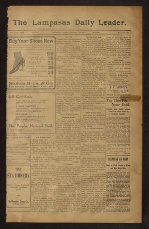 The Lampasas Daily Leader. (Lampasas, Tex.), Vol. 11, No. 291, Ed. 1 Saturday, February 13, 1915