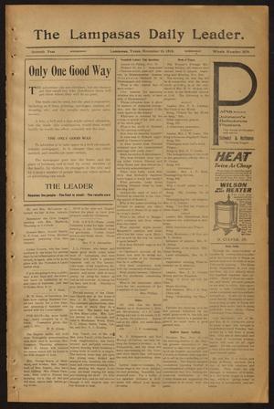 The Lampasas Daily Leader. (Lampasas, Tex.), Vol. 7, No. 2076, Ed. 1 Wednesday, November 16, 1910