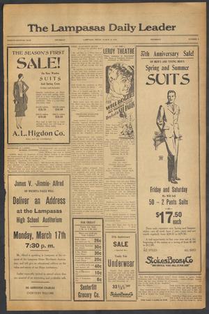 The Lampasas Daily Leader (Lampasas, Tex.), Vol. 27, No. 6, Ed. 1 Thursday, March 13, 1930