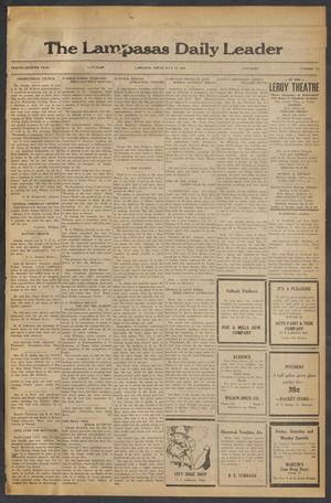 The Lampasas Daily Leader (Lampasas, Tex.), Vol. 27, No. 115, Ed. 1 Saturday, July 19, 1930