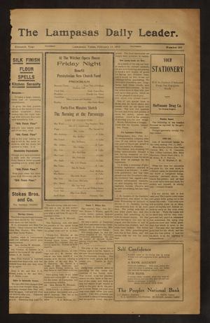 The Lampasas Daily Leader. (Lampasas, Tex.), Vol. 11, No. 289, Ed. 1 Thursday, February 11, 1915