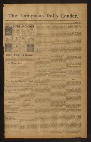 The Lampasas Daily Leader. (Lampasas, Tex.), Vol. 12, No. 144, Ed. 1 Saturday, August 21, 1915