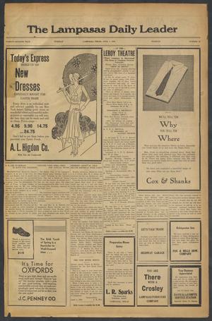 The Lampasas Daily Leader (Lampasas, Tex.), Vol. 27, No. 22, Ed. 1 Tuesday, April 1, 1930