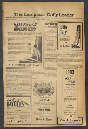 The Lampasas Daily Leader (Lampasas, Tex.), Vol. 27, No. 82, Ed. 1 Tuesday, June 10, 1930