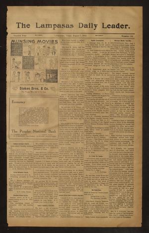 The Lampasas Daily Leader. (Lampasas, Tex.), Vol. 12, No. 132, Ed. 1 Saturday, August 7, 1915