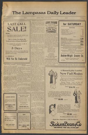 The Lampasas Daily Leader (Lampasas, Tex.), Vol. 27, No. 144, Ed. 1 Friday, August 22, 1930