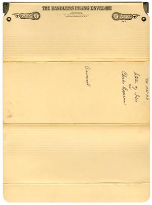 Primary view of object titled 'Documents pertaining to the case of The State of Texas vs. Charles Epperson, cause no. 1821-22, 1886'.