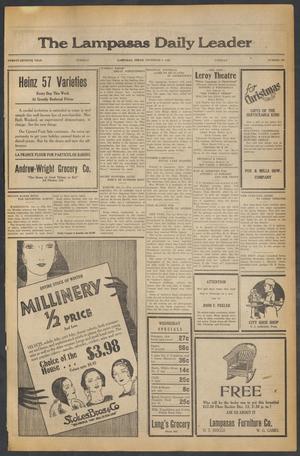 The Lampasas Daily Leader (Lampasas, Tex.), Vol. 27, No. 235, Ed. 1 Tuesday, December 9, 1930