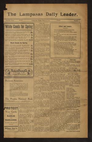 The Lampasas Daily Leader. (Lampasas, Tex.), Vol. 12, No. 1, Ed. 1 Monday, March 8, 1915