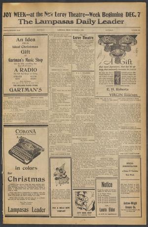The Lampasas Daily Leader (Lampasas, Tex.), Vol. 27, No. 233, Ed. 1 Saturday, December 6, 1930