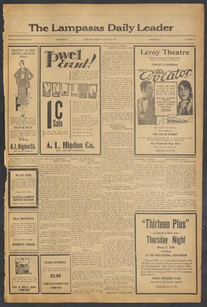 The Lampasas Daily Leader (Lampasas, Tex.), Vol. 27, No. 17, Ed. 1 Wednesday, March 26, 1930
