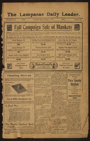 The Lampasas Daily Leader. (Lampasas, Tex.), Vol. 13, No. 181, Ed. 1 Tuesday, October 3, 1916