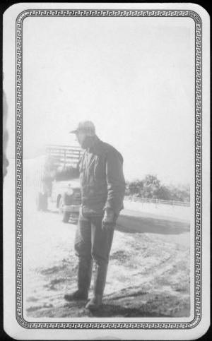 [Farm worker on the George Ranch]
