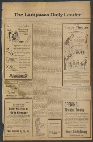 The Lampasas Daily Leader (Lampasas, Tex.), Vol. 27, No. 178, Ed. 1 Wednesday, October 1, 1930