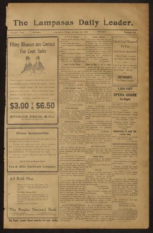 The Lampasas Daily Leader. (Lampasas, Tex.), Vol. 12, No. 204, Ed. 1 Saturday, October 30, 1915