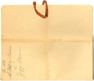 Primary view of object titled 'Document pertaining to the case of The State of Texas vs. Jeff Davis, cause no. 1880, 1887'.