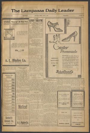 The Lampasas Daily Leader (Lampasas, Tex.), Vol. 27, No. 29, Ed. 1 Wednesday, April 9, 1930