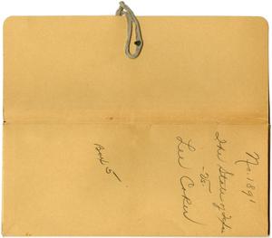 Document pertaining to the case of The State of Texas vs. Lee Coker, cause no. 1891, 1887