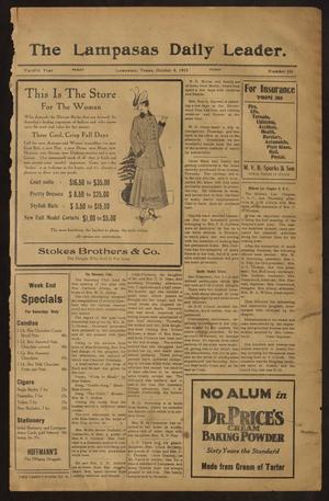 The Lampasas Daily Leader. (Lampasas, Tex.), Vol. 12, No. 185, Ed. 1 Friday, October 8, 1915