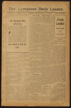 Primary view of object titled 'The Lampasas Daily Leader. (Lampasas, Tex.), Vol. 7, No. 1966, Ed. 1 Saturday, July 9, 1910'.