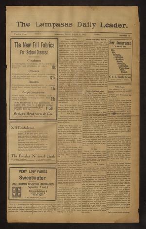 The Lampasas Daily Leader. (Lampasas, Tex.), Vol. 12, No. 152, Ed. 1 Tuesday, August 31, 1915