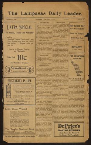 The Lampasas Daily Leader. (Lampasas, Tex.), Vol. 13, No. 29, Ed. 1 Saturday, April 8, 1916