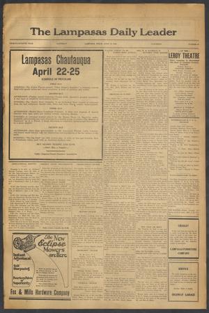 The Lampasas Daily Leader (Lampasas, Tex.), Vol. 27, No. 38, Ed. 1 Saturday, April 19, 1930