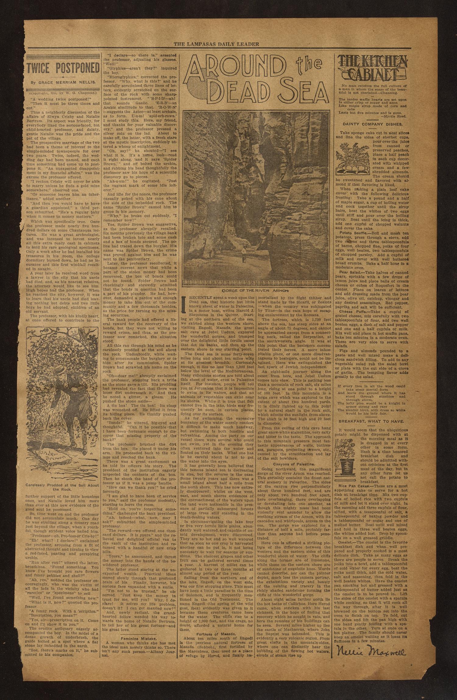 The Lampasas Daily Leader. (Lampasas, Tex.), Vol. 12, No. 67, Ed. 1 Monday, May 24, 1915
                                                
                                                    [Sequence #]: 3 of 4
                                                