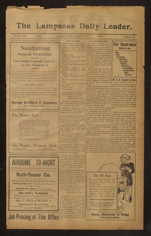 The Lampasas Daily Leader. (Lampasas, Tex.), Vol. 12, No. 143, Ed. 1 Friday, August 20, 1915