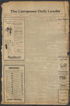 Primary view of object titled 'The Lampasas Daily Leader (Lampasas, Tex.), Vol. 27, No. 177, Ed. 1 Tuesday, September 30, 1930'.