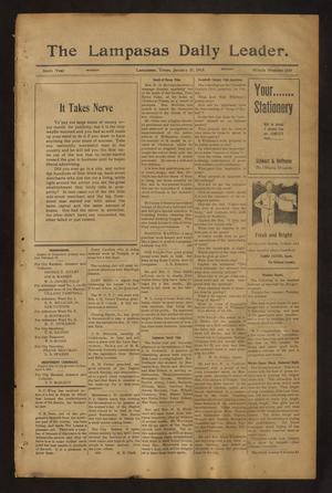 Primary view of object titled 'The Lampasas Daily Leader. (Lampasas, Tex.), Vol. 6, No. 1829, Ed. 1 Monday, January 31, 1910'.