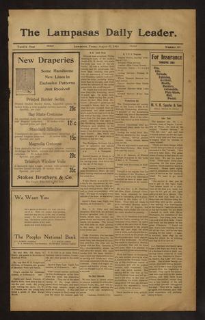 The Lampasas Daily Leader. (Lampasas, Tex.), Vol. 12, No. 149, Ed. 1 Friday, August 27, 1915