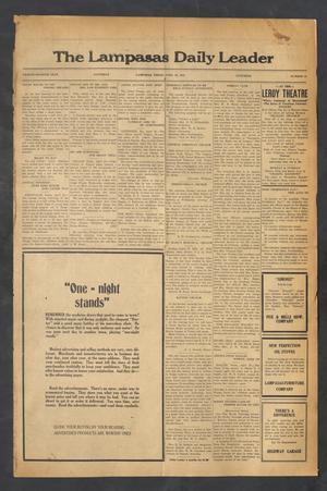 The Lampasas Daily Leader (Lampasas, Tex.), Vol. 27, No. 44, Ed. 1 Saturday, April 26, 1930