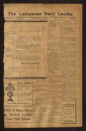 Primary view of object titled 'The Lampasas Daily Leader. (Lampasas, Tex.), Vol. 13, No. 280, Ed. 1 Monday, January 29, 1917'.