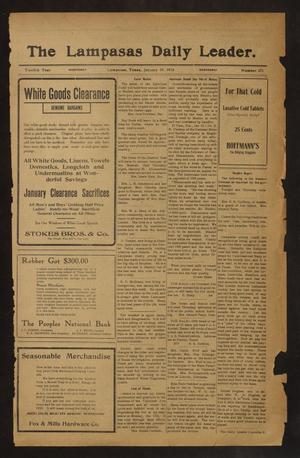 The Lampasas Daily Leader. (Lampasas, Tex.), Vol. 12, No. 271, Ed. 1 Wednesday, January 19, 1916