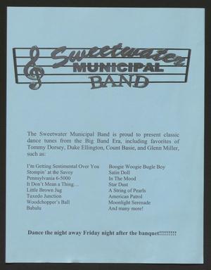 [Flyer: Sweetwater Municipal Band]