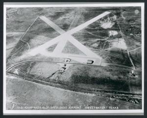 Primary view of object titled '[Aerial Photograph of the Sweetwater Municipal Airport #2]'.