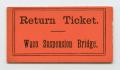 Primary view of [Return Ticket on the Waco Suspension Bridge]