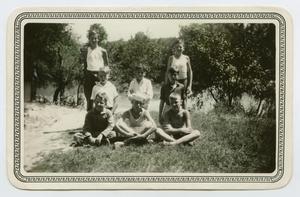 Primary view of object titled '[Photograph of a Group of Boys at YMCA Camp, 1926]'.
