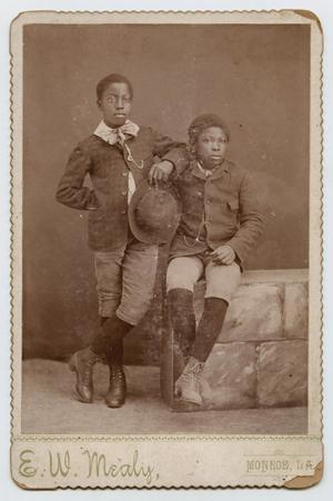 [Photograph of Two African-American Boys in Shorts]