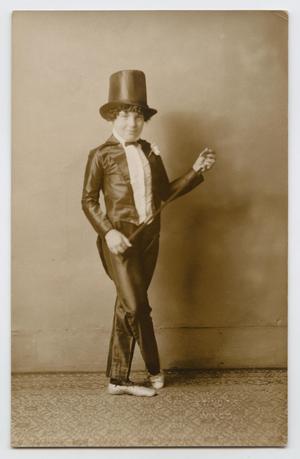 [Postcard Picturing a Boy in a Magician Costume]