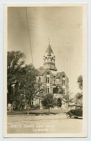 Primary view of object titled '[Photograph of Fayette County Court House, August 29, 1944]'.