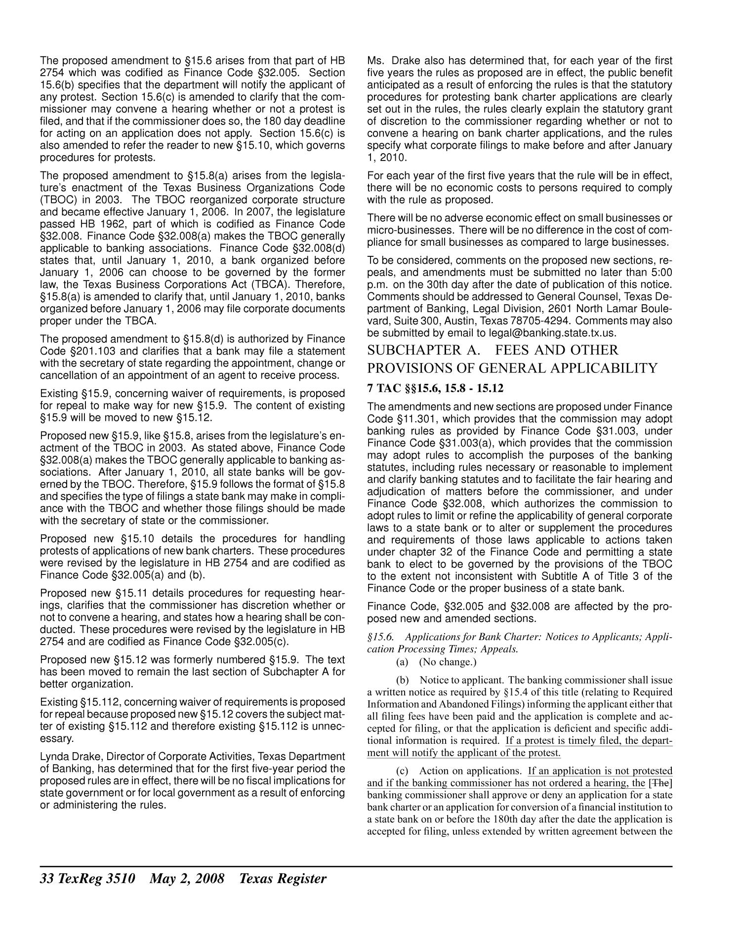 Texas Register, Volume 33, Number 18, Pages 3495-3696,   May 2, 2008
                                                
                                                    3510
                                                