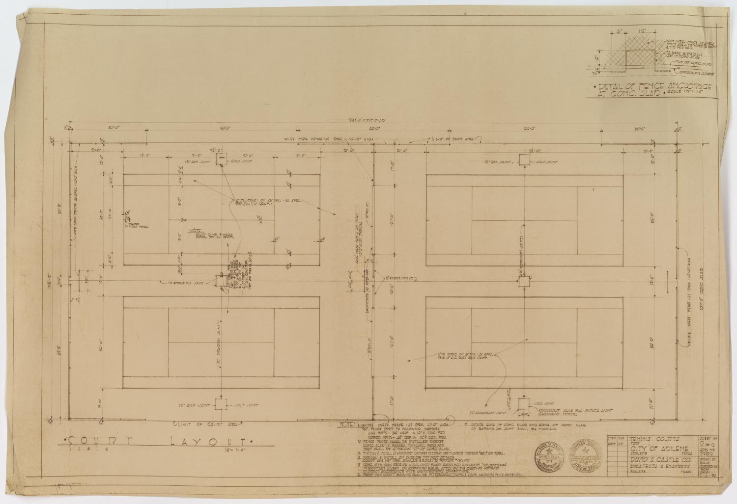 High School Building Abilene, Texas: Court Layout
                                                
                                                    [Sequence #]: 1 of 2
                                                