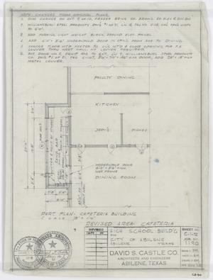 Primary view of object titled 'High School Building Abilene, Texas: Part Plan - Cafeteria Building'.