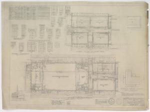 Primary view of object titled 'Junior High School Additions Abilene, Texas: Floor Plan of East & West Wings'.