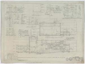 Primary view of object titled 'High School Auditorium Abilene, Texas: Longitudinal Section and Miscellaneous Details'.