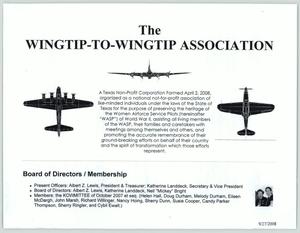 [Flyer: Wingtip-to-Wingtip Association]