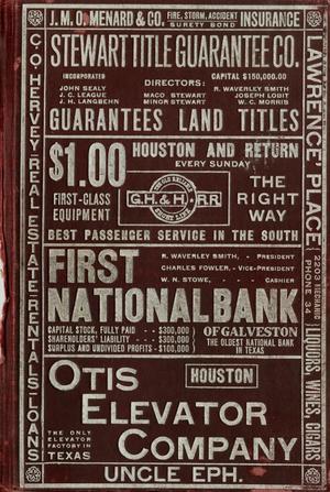 Primary view of object titled 'Morrison & Fourmy's General Directory of the City of Galveston: 1908-1909'.